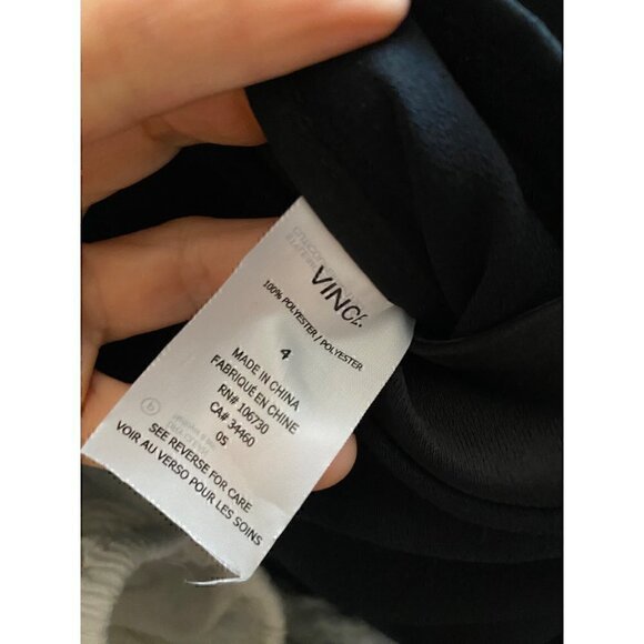 Vince Navy Blue Pintuck Jumpsuit Size 4 Sleeveless Slim Leg V Neck Cuffed Ankle - Picture 9 of 13